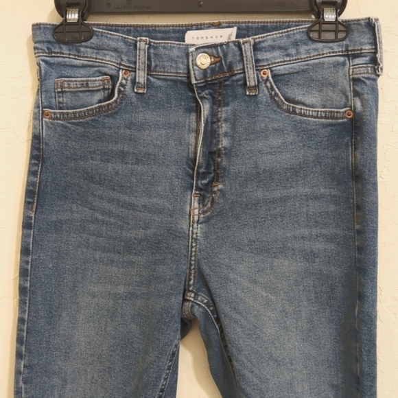 Topshop Jamie Ripped Knees Medium Wash Jeans Size 30 x 32 - Picture 5 of 12